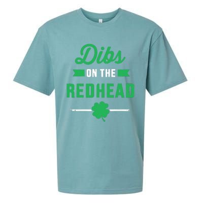 Dibs On The Redhead For St Patricks Day Party Sueded Cloud Jersey T-Shirt