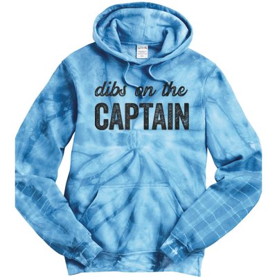 Dibs On The Captain Funny Captain Wife Tie Dye Hoodie