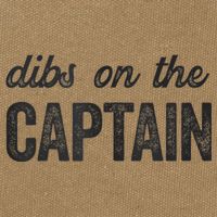 Dibs On The Captain Funny Captain Wife Cotton Canvas Backpack