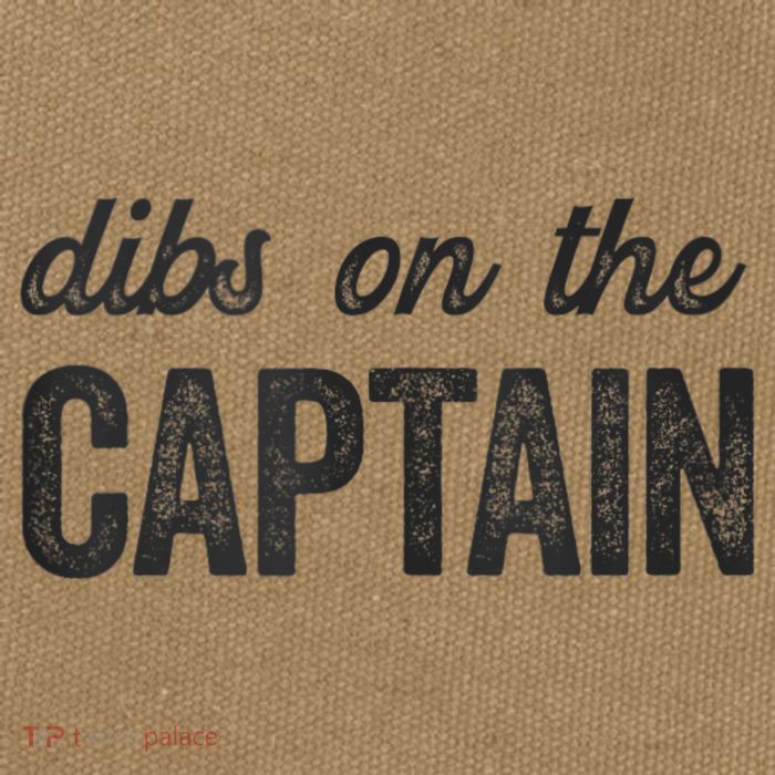 Dibs On The Captain Funny Captain Wife Cotton Canvas Backpack