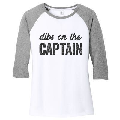 Dibs On The Captain Funny Captain Wife Women's Tri-Blend 3/4-Sleeve Raglan Shirt