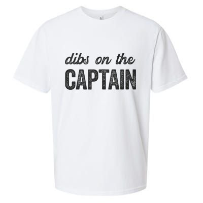 Dibs On The Captain Funny Captain Wife Sueded Cloud Jersey T-Shirt