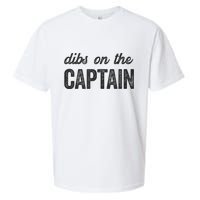 Dibs On The Captain Funny Captain Wife Sueded Cloud Jersey T-Shirt