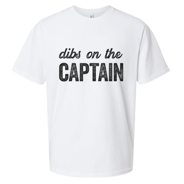 Dibs On The Captain Funny Captain Wife Sueded Cloud Jersey T-Shirt
