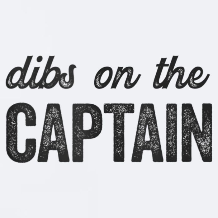 Dibs On The Captain Funny Captain Wife Sueded Cloud Jersey T-Shirt
