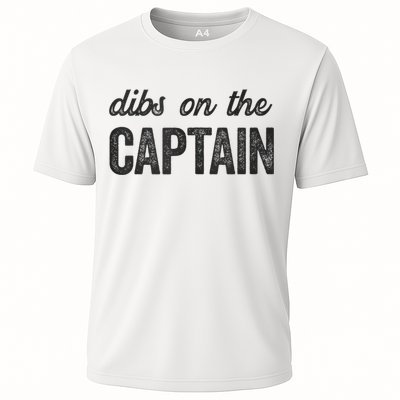 Dibs On The Captain Funny Captain Wife Cooling Performance Crew T-Shirt