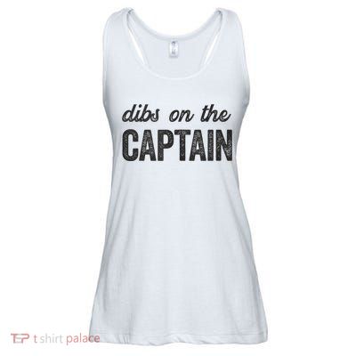 Dibs On The Captain Funny Captain Wife Ladies Essential Flowy Tank