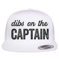 Dibs On The Captain Funny Captain Wife Flat Bill Trucker Hat