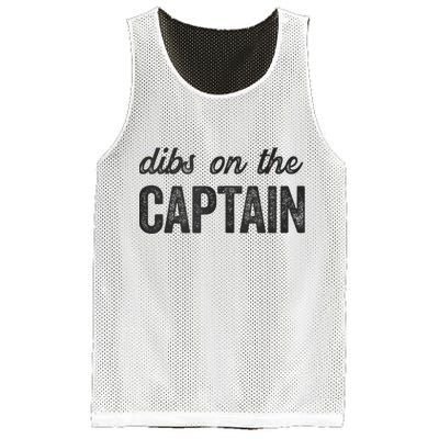 Dibs On The Captain Funny Captain Wife Mesh Reversible Basketball Jersey Tank