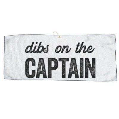 Dibs On The Captain Funny Captain Wife Large Microfiber Waffle Golf Towel