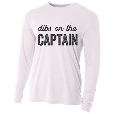 Dibs On The Captain Funny Captain Wife Cooling Performance Long Sleeve Crew