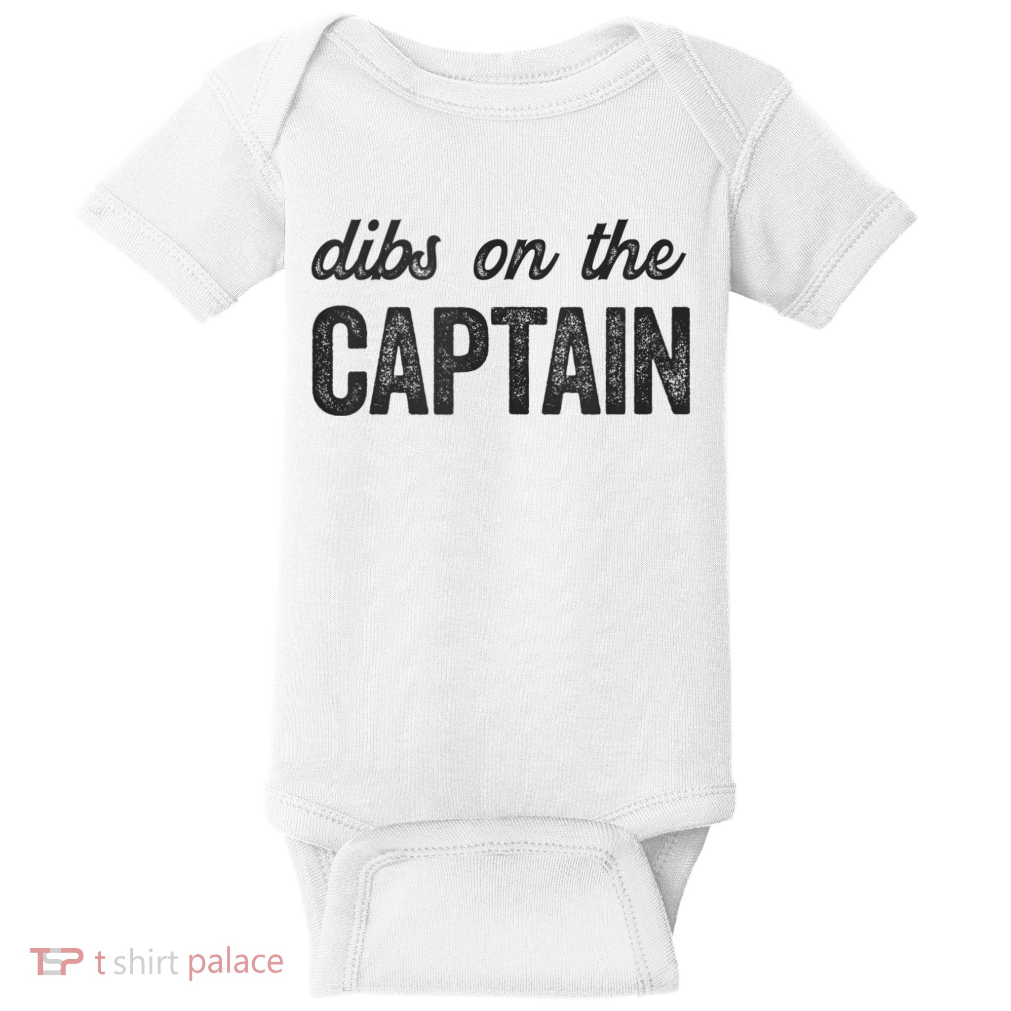 Dibs On The Captain Funny Captain Wife Baby Bodysuit