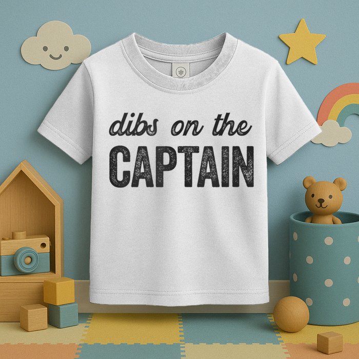 Dibs On The Captain Funny Captain Wife Toddler T-Shirt