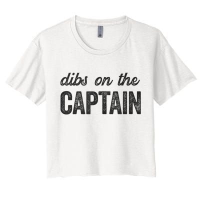 Dibs On The Captain Funny Captain Wife Crop Top