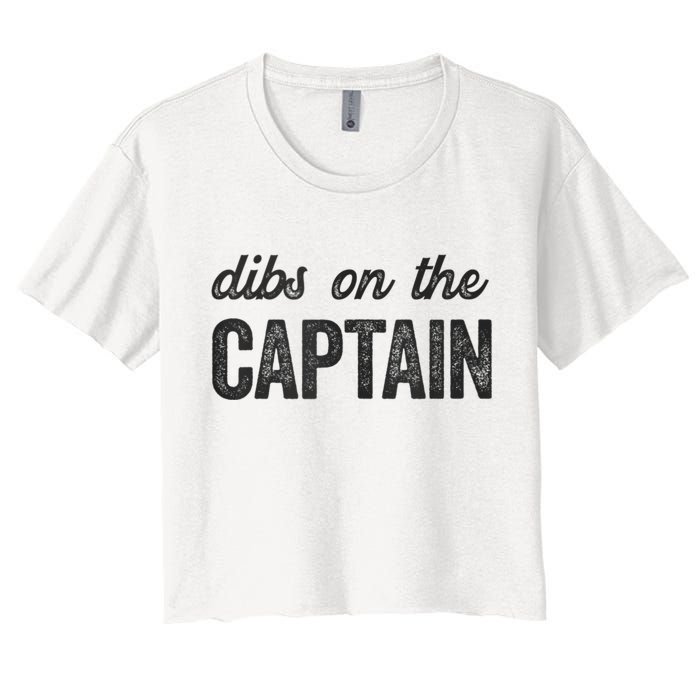 Dibs On The Captain Funny Captain Wife Crop Top