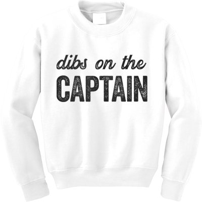 Dibs On The Captain Funny Captain Wife Kids Sweatshirt