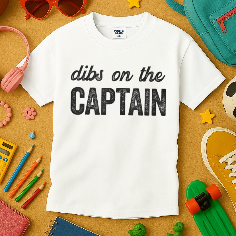 Dibs On The Captain Funny Captain Wife Kids T-Shirt