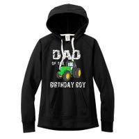 Dad Of The Birthday Vintage Farm Tractor Party Family Women's Fleece Hoodie