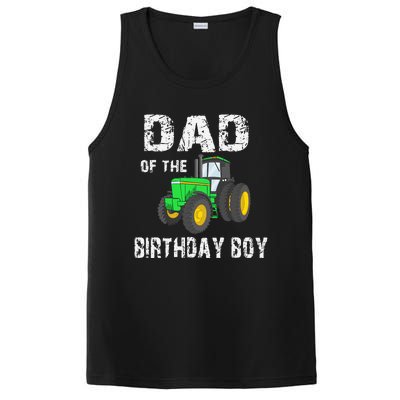 Dad Of The Birthday Vintage Farm Tractor Party Family PosiCharge Competitor Tank