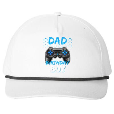 Dad Of The Birthday Boy Matching Video Gamer Birthday Party Snapback Five-Panel Rope Hat