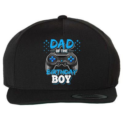 Dad Of The Birthday Boy Matching Video Gamer Birthday Party Wool Snapback Cap