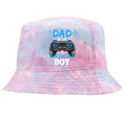 Dad Of The Birthday Boy Matching Video Gamer Birthday Party Tie-Dyed Bucket Hat