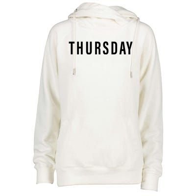 Days Of The Week Gift Thursday Minimalists Gift Womens Funnel Neck Pullover Hood