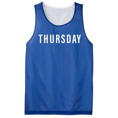 Days Of The Week Gift Thursday Minimalists Gift Mesh Reversible Basketball Jersey Tank