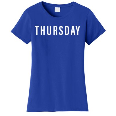 Days Of The Week Gift Thursday Minimalists Gift Women's T-Shirt