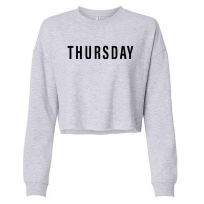 Days Of The Week Gift Thursday Minimalists Gift Cropped Pullover Crew