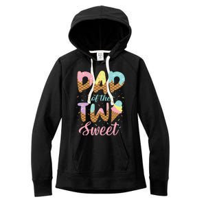 Dad of the Two Sweet Birthday Ice Cream Lovers 2nd Women's Fleece Hoodie