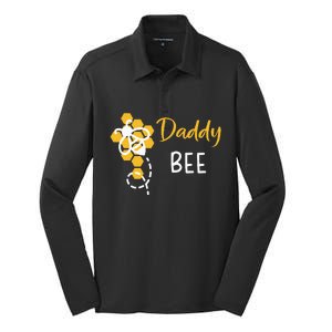 Daddy Of The Bee 1st Birthday Silk Touch Performance Long Sleeve Polo