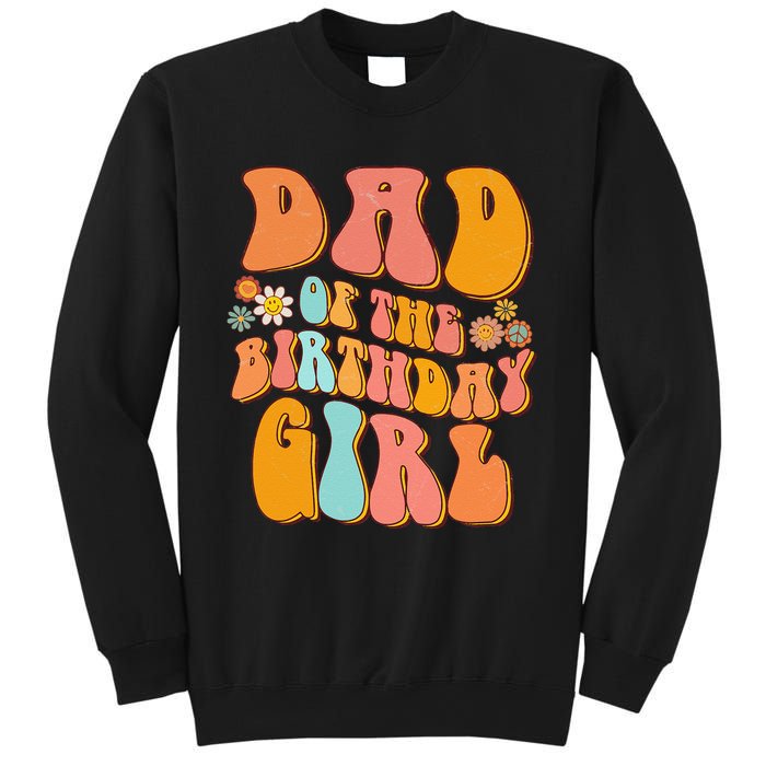 Dad Of The Birthday Vintage Groovy Papa Daddy 1st Sweatshirt