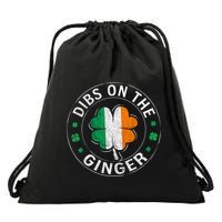 Dibs On The Ginger St Patricks Day Shamrock Drawstring Bag