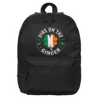 Dibs On The Ginger St Patricks Day Shamrock 16 in Basic Backpack