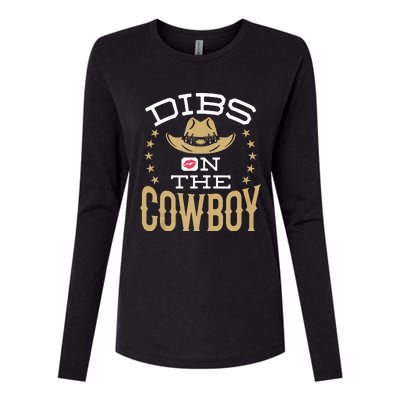 Dibs On The Cowboy Women Wife Girlfriend Fiance Womens Cotton Relaxed Long Sleeve T-Shirt