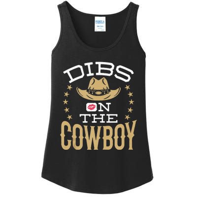 Dibs On The Cowboy Women Wife Girlfriend Fiance Ladies Essential Tank