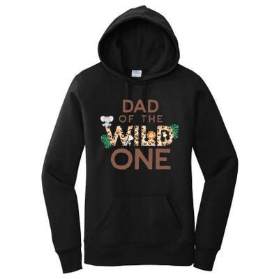 Dad Of The Wild One Animal Safari 1st Birthday Theme Family Women's Pullover Hoodie