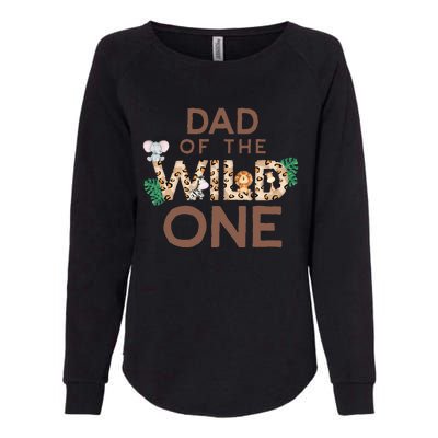 Dad Of The Wild One Animal Safari 1st Birthday Theme Family Womens California Wash Sweatshirt