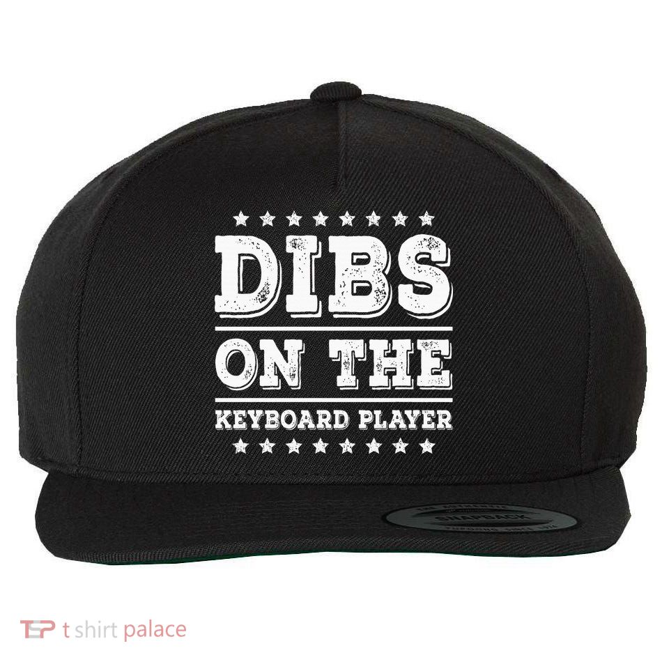 Dibs On The Keyboard Player Funny Pianist Wife Girlfriend Wool Snapback Cap
