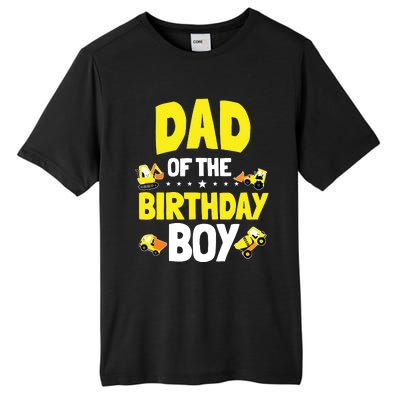 Dad Of The Birthday Boy Construction Worker Bday Party Tall Fusion ChromaSoft Performance T-Shirt