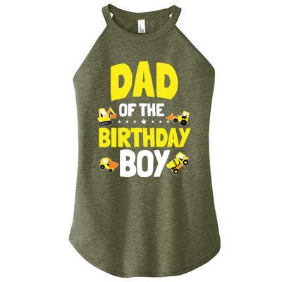 Dad Of The Birthday Boy Construction Worker Bday Party Women’s Perfect Tri Rocker Tank