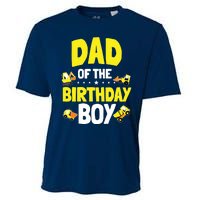 Dad Of The Birthday Boy Construction Worker Bday Party Cooling Performance Crew T-Shirt