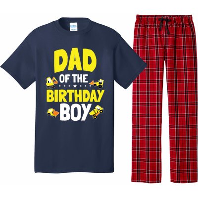 Dad Of The Birthday Boy Construction Worker Bday Party Pajama Set