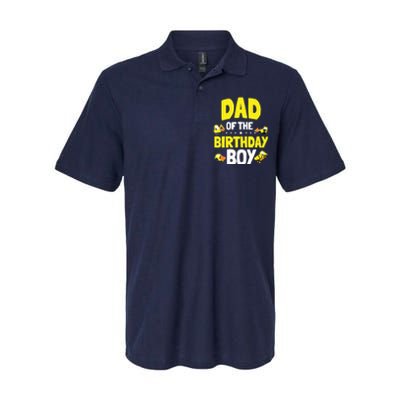 Dad Of The Birthday Boy Construction Worker Bday Party Softstyle Adult Sport Polo