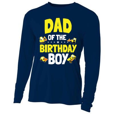 Dad Of The Birthday Boy Construction Worker Bday Party Cooling Performance Long Sleeve Crew