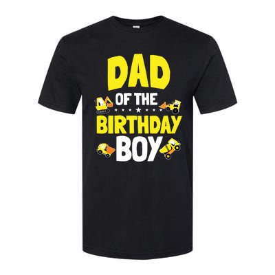 Dad Of The Birthday Boy Construction Worker Bday Party Softstyle® CVC T-Shirt