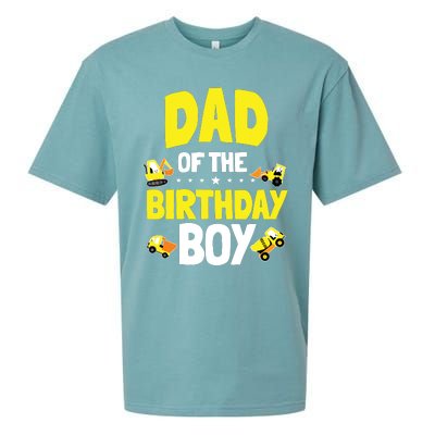 Dad Of The Birthday Boy Construction Worker Bday Party Sueded Cloud Jersey T-Shirt