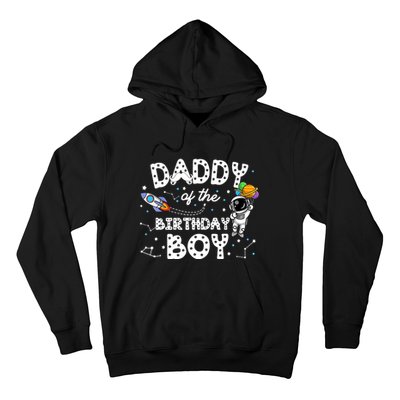 Dad of the Birthday Astronaut Boy Space Theme Birthday Gift Hoodie