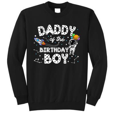 Dad of the Birthday Astronaut Boy Space Theme Birthday Gift Sweatshirt